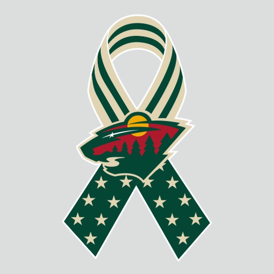 Minnesota Wild Ribbon American Flag logo iron on paper